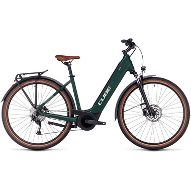 Bicicleta de senderismo eléctrica CUBE TOURING HYBRID ONE 500 WAVE Verde 2023 0